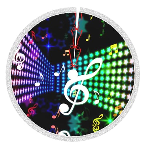 76,2 - 121,9 cm Weihnachtsbaumrock, Baumrock für den Innenbereich, Urlaub, Party, Weihnachtsdekoration, traumhafte coole Musik