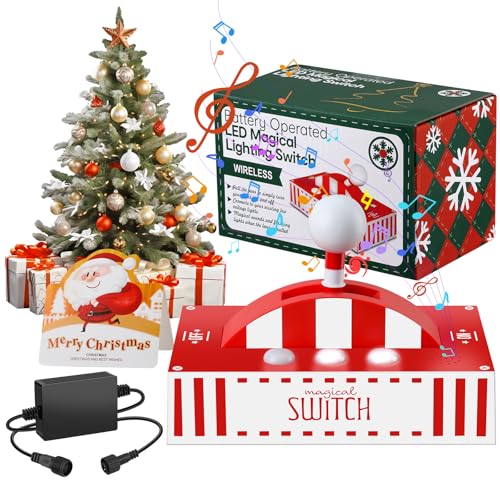 Angooni Magic Weihnachtsbaum Licht Controller Griff, Drahtloser Musik-LED-Sternenlicht-Co ntroller, 10 m Wirkbereich Geeignet für Festliche Beleuchtungsdekorationen (Batterien Sind Nicht Enthalten)