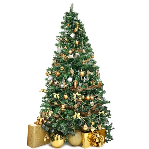 Künstlicher Weihnachtsbaum; Christbaum mit wunderschönen Baumspitzen; Naturgetreuer XXL Kunst Tannenbaum; Christmas Tree mit Ständer & sehr dichten Zweigen; Weihnachtsdeko (Classic - 180 cm)
