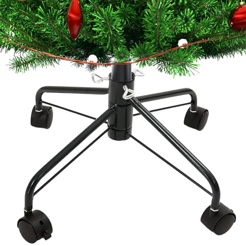 Weihnachtsbaumständer für künstliche Bäume, künstlicher Weihnachtsbaumständer mit Rädern, rollender Weihnachtsbaumsockel für 90 bis 180 künstliche Weihnachtsbäume, passend für 1,3   3,2 große