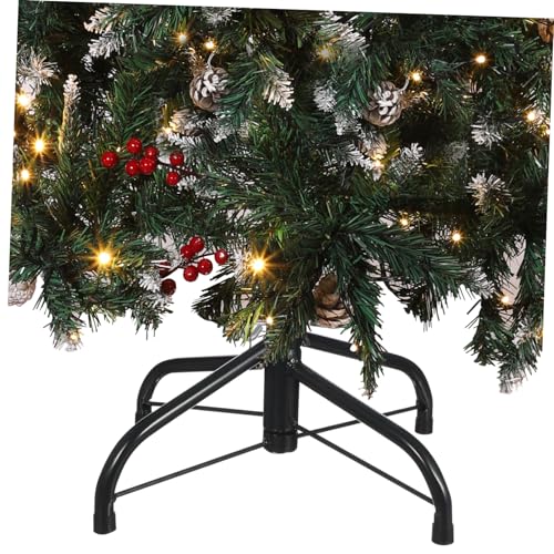 VALICLUD Weihnachtsbaumständer Metall Pulverbeschichtet Stabiler Xmas Tree Holder mit Fach Dreibein Design für Künstliche Bäume Einfache Montage Robuste Eisenkonstruktion