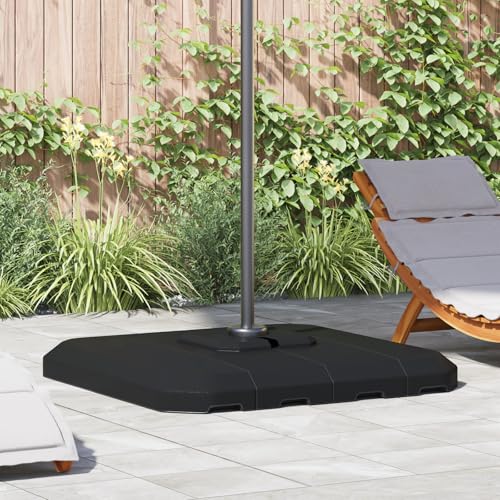 SKM 4-TLG. Ampelschirmständer-Set 130 kg Sand oder 90 kg Wasser,Heim & Garten,Rasen & Garten,Garten & Balkon,Zubehör für Sonnenschirme & Sonnenschutze,Sonnenschir mständer,Schwarz,11.85KG ,42006931
