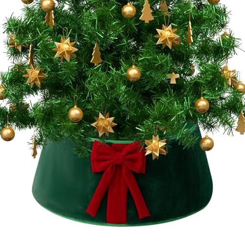 Weihnachtsbaum-Kragen, zusammenklappbare Plüsch-Saison-Feiertagsd ekoration, Weihnachtsbaum-Korb-Krage n, Baumständer-Basisabdecku ng, für Wohnzimmer, Schlafzimmer, Wohnung