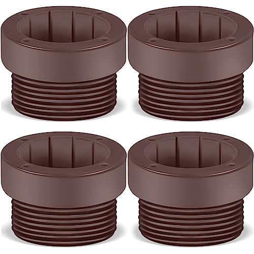 Taiyin Poolschirm-Stabilisator-A dapter, Gewinde-Adapterhülsen, Pool-Schirmhülse, Stangenstabilisatoreinsat z für Außenbereich, Terrasse, Terrasse, Terrasse, 4 Stück (braun) Taiyin Poolschirm-Stabilisator-A dapter, Gewinde-Adapterhülsen, Pool-Schirmhülse, Stangenstabilisatoreinsat z für Außenbereich, Terrasse, Terrasse, Terrasse, 4 Stück (braun)
