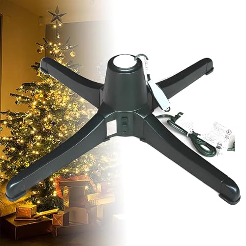 Drehbarer Weihnachtsbaumständer, Weihnachtsbaumständer, verstellbarer elektrischer künstlicher Weihnachtsbaumhalter für Bäume bis zu 2,3 m und 36 kg, verstellbarer tragbarer Weihnachtsbaumständer au
