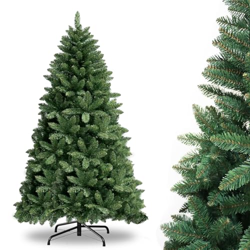 YOUDENOVA Künstlicher Weihnachtsbaum 180cm | Premium Tannenbaum Künstlich - Naturgetreu | inkl. Faltbarer Metallständer