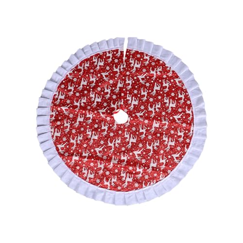 Laikoutd Runde Weihnachtsbaumdecke 90 cm Dekorationsrock Bedruckte Bodenmatte Zur Dekoration Weihnachtsbaumrock