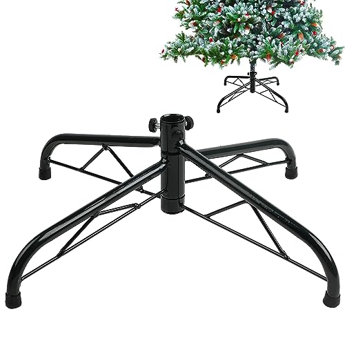 ZALAON Weihnachtsbaumständer, 40 cm, grün, künstlicher Baumhalter, Metall, für 1,2 m, 1,5 m, 1,8 m Weihnachtsbaum