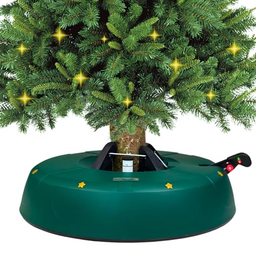Robuster Christbaumständer für Baumhöhe bis 4,5m, mit Fußpedal und Einseiltechnik, inkl. 6,3L Wassertank, Weihnachtsbaumständer mit Sicherheitssystem, Grün (Matt) – Kamai Select 4.5
