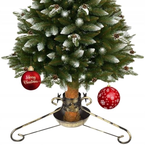 FEINZ Weihnachtsbaumständer mit Wassertank – Handgefertigter Baumständer aus Metall – Weihnachtsbaumständer – Baumständer für Innen und Außen – Rostschutzbeschichtung