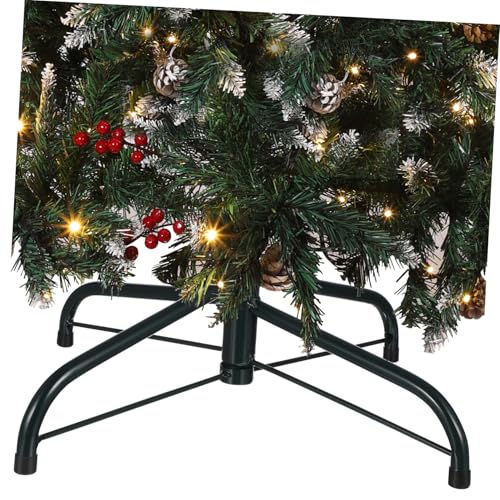 TOBBOMEY Weihnachtsbaumständer Metall Halter für Künstlichen Baum Rohr Ø Stabiler Christbaumständer mit Vier Beinen rutschfest und Einfach zu Montieren