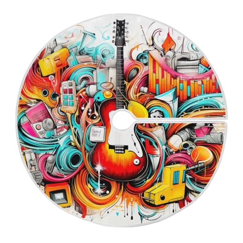 Christbaumdecke Stil Der Künstlerischen Kritzeleien Musik Weihnachtsbaumdecke Rund Decorations Weihnachtsbaum Decke Weich Christbaum Decke Für Urlaub Weihnachtsdekoration Neujahr L