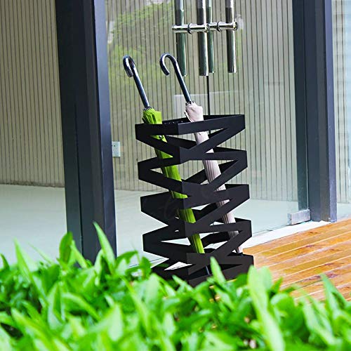GUIXAN Schirmständer, Schirmständer, Rechteckiger Schirmständer aus schwarzem Metall/Moderner Schirmständer/Moderne Wohndekoration, Stehender Schirmhalter für den Eingangsbereich/Weiß