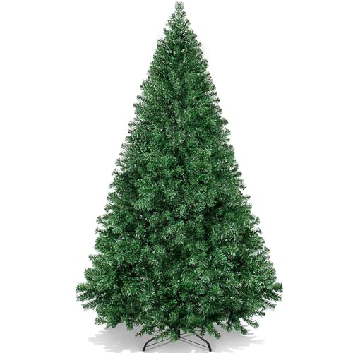 Ludfirm Künstlicher Weihnachtsbaum 180 cm Grün PVC Weihnachtsbaum mit 1000 Zweigspitzen Abnehmbar Metallständer Weihnachtsdeko für Zuhause Büro Geschäft (Grün, 180CM)