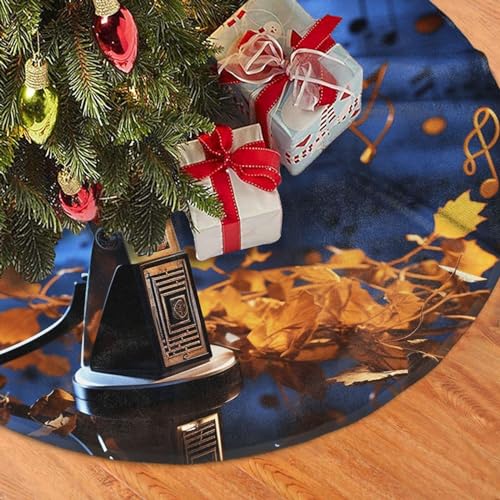 76,2 cm Weihnachtsbaumrock Plüsch Weihnachtsbaum Rock Musik Mikrofon Weihnachtsbaum Matte für Urlaub Baum Rock Ornamente Weihnachtsbaum Rock Basis Abdeckung für Neujahr Dekorationen