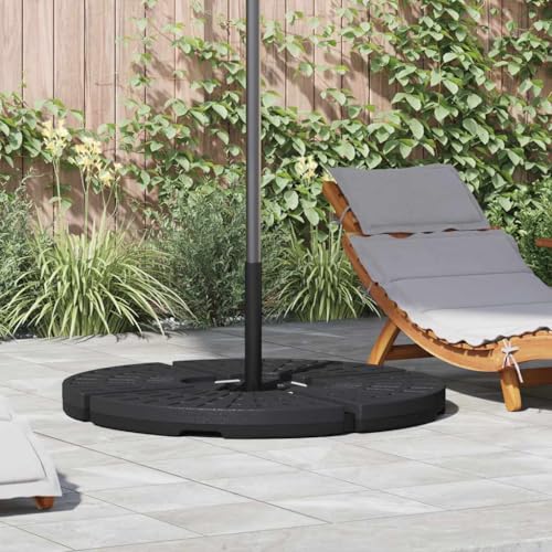Frdhee Terrassenschirmständer Schirmständer,Sonnenschi rmständer Fächerförmig 4 STK. Schwarz für Sonnenschirm & Ampelschirm