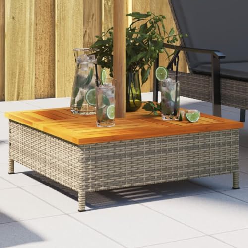 SKM Verkleidung für Sonnenschirmständer Grau 70x70x25 cm Akazie,Heim & Garten,Rasen & Garten,Garten & Balkon,Zubehör für Sonnenschirme & Sonnenschutze,Grau,7.4KG, 365953