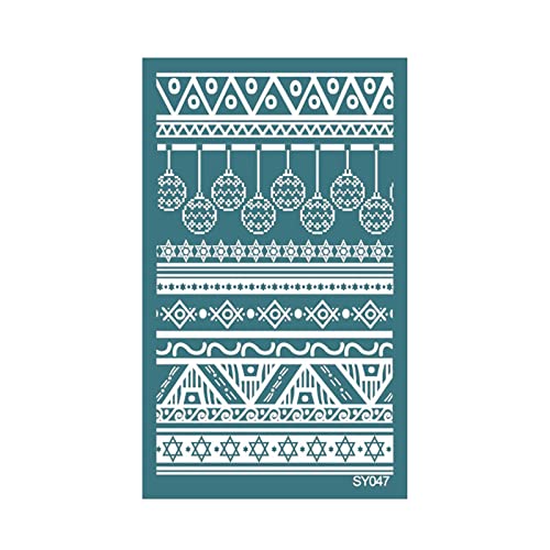 Geometrische Siebdruck-Schablonen für Ton, wiederverwendbar, Siebdruck zum Bedrucken von Ton, Schmuck, Ohrringen, Scrapbooking