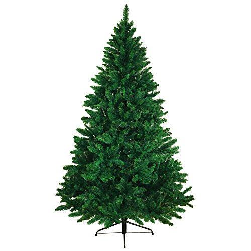 BB Sport Christbaum Weihnachtsbaum 180 cm Mittelgrün PVC Tannenbaum Künstlich Standfuß Klappsystem