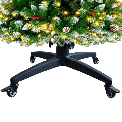 WEIMELL Weihnachtsbaumständer für 2,7 m künstliche Bäume, rollende Räder, beweglich, universal, passend für 2,7 m große künstliche Bäume, 3,5 - 6,5 cm Stange (Ständerdurchmesser 78,9 cm)