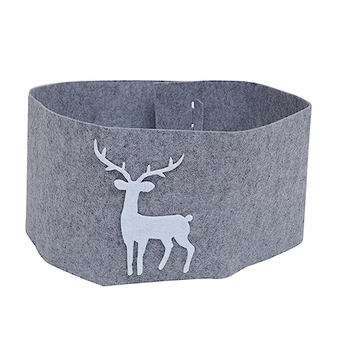 TOPBATHY Weihnachtsbaumrock Weißer Pp Schnee Baumwollstoff Christbaumdecke Weihnachtsdekoration Mit Elchmotiv Für Innen Und Außen Weihnachtsbaumstütze Abdeckung Festliche Weihnachtsbaumhüll