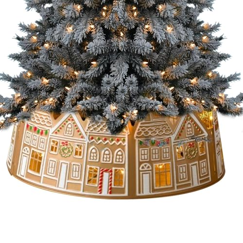 Weihnachtsbaum-Kragen, Weihnachtsbaum-Dekoration , Rock, Korb, 76,2 cm, Lebkuchen-Weihnachtsbaum- Ring, Weihnachtsbaum-Kragen für Bleistiftbaum, Weihnachtsbaum Basisabdeckung für Weihnachtsdekoration