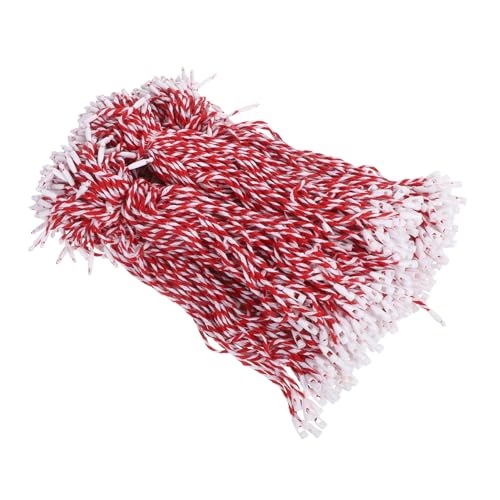 SOLUSTRE 500 Stück Weihnachtsdeko Aufhänger aus Baumwollkordel mit Schnappverschluss Robuste Schnur für Indoor und Outdoor Einfache Installation Langlebige Ornamenthalter für