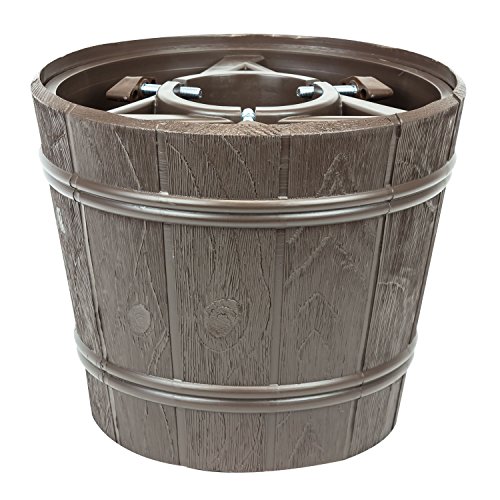 Christbaumständer Kunststoff D 34,5 cm braun Holzdekor Weihnachtsbaumständer