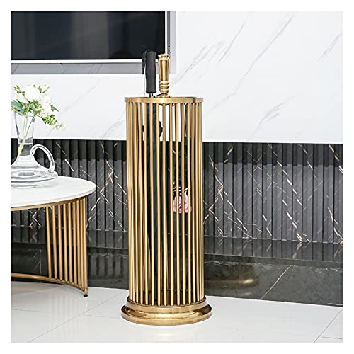 Generisch Moderner Schirmständer aus Metall, Schirmkorb aus Edelstahl für den Eingangsbereich von Fluren, Büros und Hotels, 30 x 88 cm (Farbe: Gold)