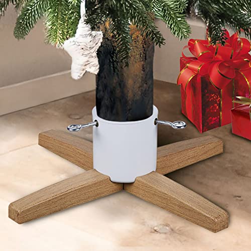 BURI Weihnachtsbaum-Ständer mit Kunststofffuß in Holzoptik 55cm Christbaumständer