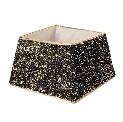 NESPIQ Weihnachtsbaumkragen Pailletten-Weihnachtsbaum -Kragenrock, Festliche Feiertagsdekoration, Baumsockel, Ständer, Korb Weihnachtsbaum Dekorationen