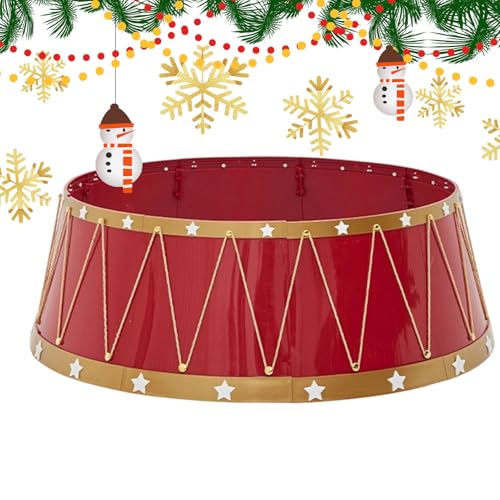 Künstlicher Weihnachtsbaum Kragen,65cm Weihnachtsbaum Kragen Korb Rock Basis | Weihnachtsdekoration Für Innenbereich Außenbereich Eingangsbereich Garten Bügo Wohnzimmer Terrasse