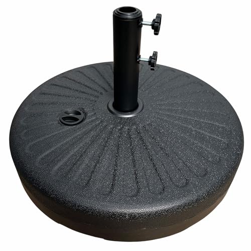 AKORD Sonnenschirmständer UB51 | Schirmgewicht Schirmständer für Ampelschirm 23 kg Befüllbar mit Wasser oder Sand | HDPE-Material | Schwarz