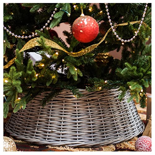 BAIHOGI Weihnachtsbaumkragen Rattan Wicker Kragen Handgemachte Ring Basis for Weihnachtsdekor Decke (Größe : 58cm/22.8)