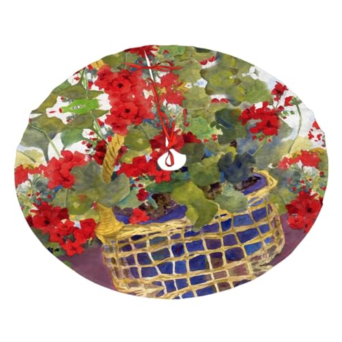 Geranie Korb Weihnachtsbaum Rock Plüsch Weihnachtsbaum Rock Indoor Halloween Baum Rock Für Weihnachtsdekorationen 30 Zoll