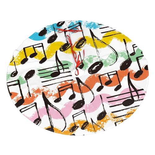 Christbaumdecke Musik In Leuchtenden Farben Weihnachtsbaumdecke Rund Ideal Christbaum Decke Weich Weihnachten Baumrock Für Party Neujahr Geschenke S