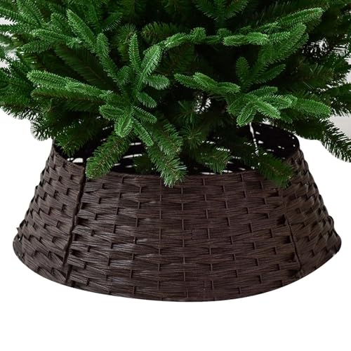 Weihnachtsbaum-Kragen, Weihnachtsbaum-Korb-Krage n | Baumkorb-Basisbox,Gewebte r Baumkragen, Weihnachtsbaumkorb-Kragen zur Verschönerung Ihrer Weihnachtsdekoration