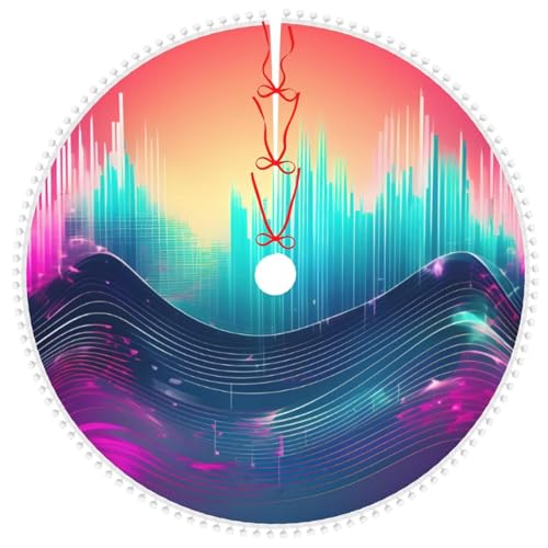 Weihnachtsbaumrock - erhältlich in 30, 36 und 48 Bäumen - Ideale Weihnachtsdekoration für Zuhause und Büro - Coole Musik Klangwelle