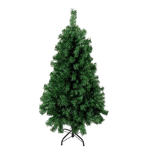 Weihnachtsbaum künstlich,150cm Tannenbaum künstlich inkl. Metall Christbaum Ständer dicht bestückten Zweigen 120cm/180cm/210cm Christbaum Weihnachtsdeko (150 cm)