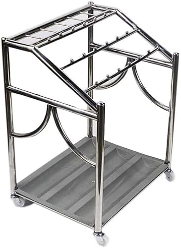 GUIXAN Schirmständer Rack Pulley Schirmständer, großer kommerzieller Schirmaufbewahrungshalter aus Edelstahl mit Abnehmbarer Tropfschale