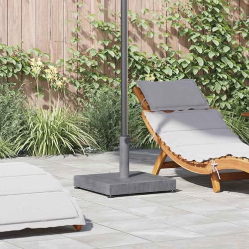 INLIFE Schirmständer für draußen Dunkles Holz 45 x 45 x 31,5 cm,Heim & Garten,Rasen & Garten,Garten & Balkon,Zubehör für Sonnenschirme & Sonnenschutze,Sonnenschir mständer,Grau,27.2 KG,42010003