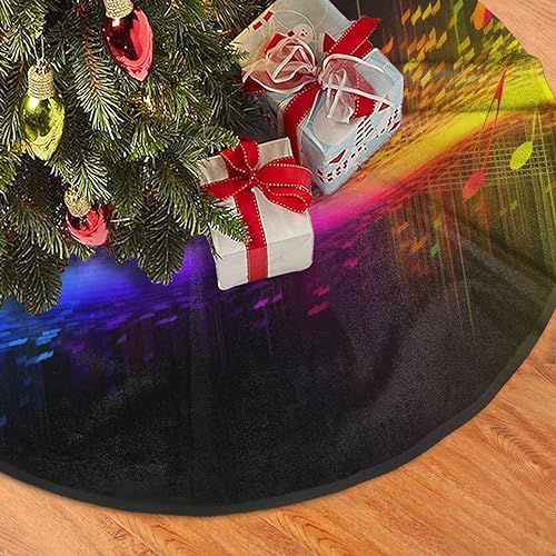 76,2 cm Weihnachtsbaumrock Weiß Plüsch Musik Spektrum Weihnachtsbaum Matte Baumrock Ornamente für Urlaub Plüsch Baum Rock Weihnachtsbaum Rock Basisabdeckung für Weihnachten Neujahr Dekorationen