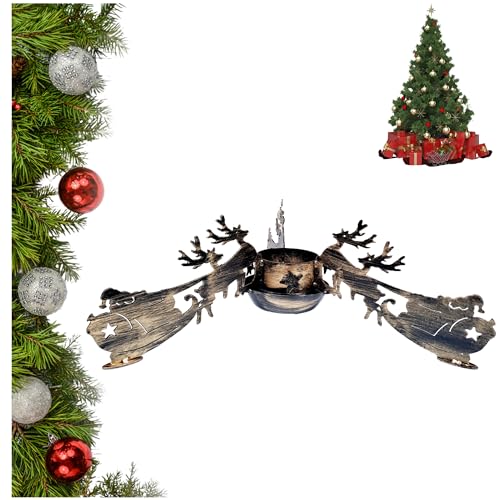 HUW Weihnachtsbaumständer mit Wasserbehälter   aus hochwertigem Metall Stahl   Baumhöhe bis 2 m 200 cm   Stammdurchmesser bis 11,5 cm   Wasser Christbaumständer Antik Design Christmas  