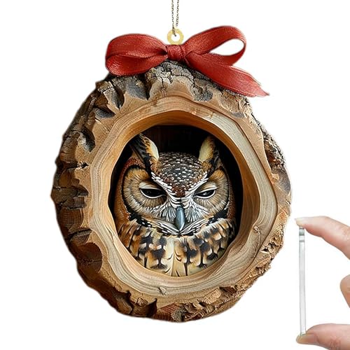 Tier-Weihnachtsschmuck, Tier-Ornamente für den Weihnachtsbaum, 2D-Acryl-Ornament, Waldtier-Dekoration, saisonale Dekoration für Weihnachtsbaum, Decke, Weihnachtsdekoration, Andenken, Geschenke