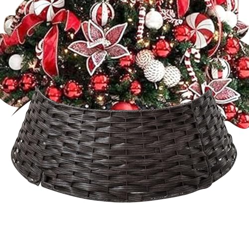 Weihnachtsbaum-Kragen, Weihnachtsbaum-Korb-Krage n | Weihnachtsbaumsockel - Gewebter Baumkragen, Weihnachtsbaumkorb-Kragen zur Verschönerung Ihrer Weihnachtsdekoration