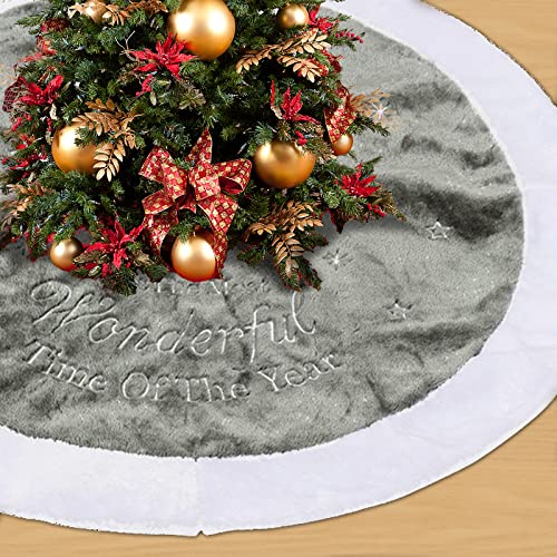 Blanketswarm Rock, silberfarben, Besticktes Kunstfell, Ornamente mit Schnee den Urlaub,, Heimdekoration, 90cm