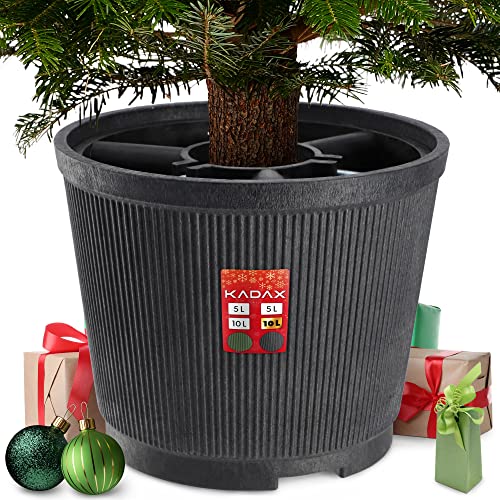 KADAX, aus recycelten Kunststoff, Tannenbaumständer einen echten Baum, Ständer einen Weihnachtsbaum (Baumhöhe 250cm / Graphit)