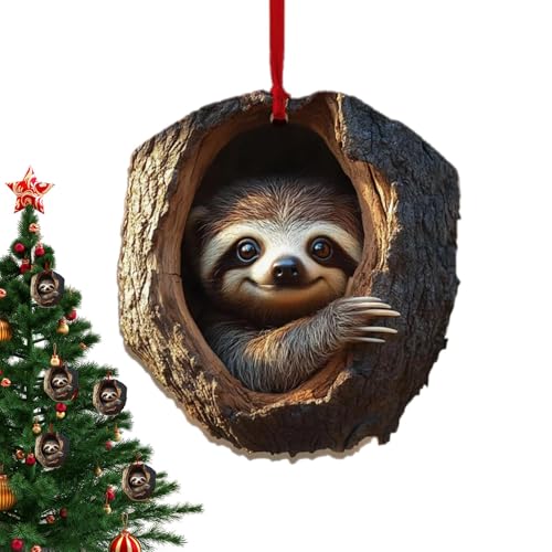 Tier Weihnachtsbaum Ornamente Weihnachtsbaum Tier Muster 2D Acryl Ornament Weihnachtsbaum Decke Weihnachtsdeko Souvenir