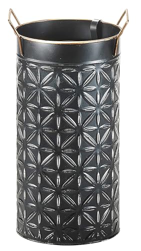 Kobolo Schirmständer Stroke, Metall, schwarz, 21x21x43 cm, Stabiler & platzsparender Regenschirmhalter, modernes Design für Flur, Büro & Eingangsbereich