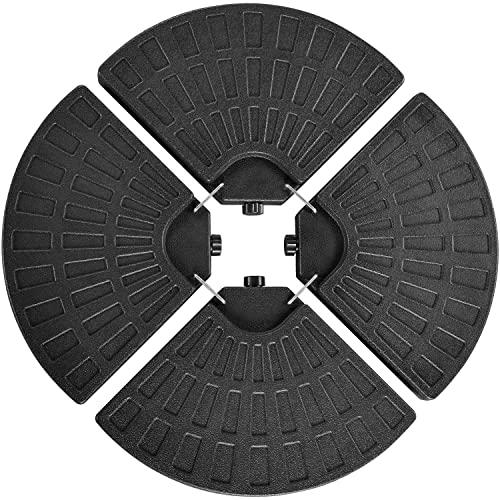 Yaheetech Schirmständer Garten Sonnenschirmständer 4er Set befüllbarer Schirmhalter Kurbelschirmständer Sonnenschirmständer für Ampelschirm, Schwarz